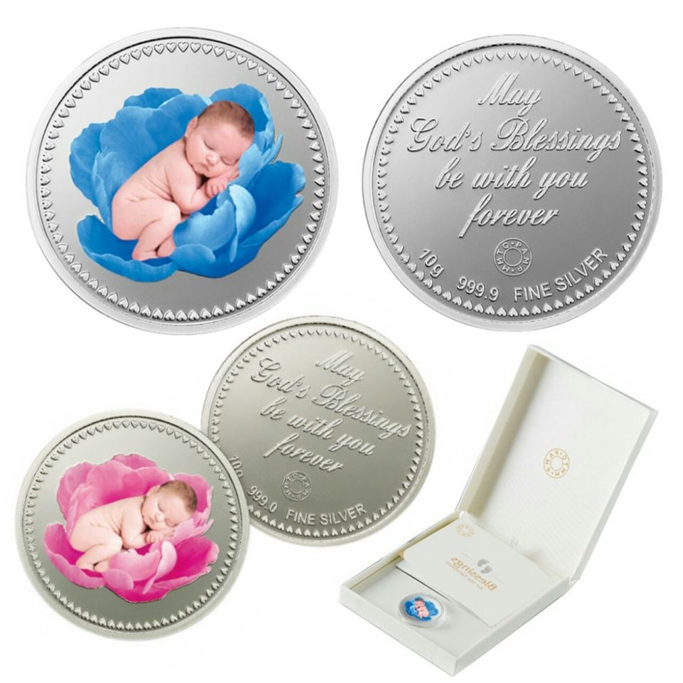 MMTC-PAMP 10 gm silver coin Gift for Newborn Baby Girl
