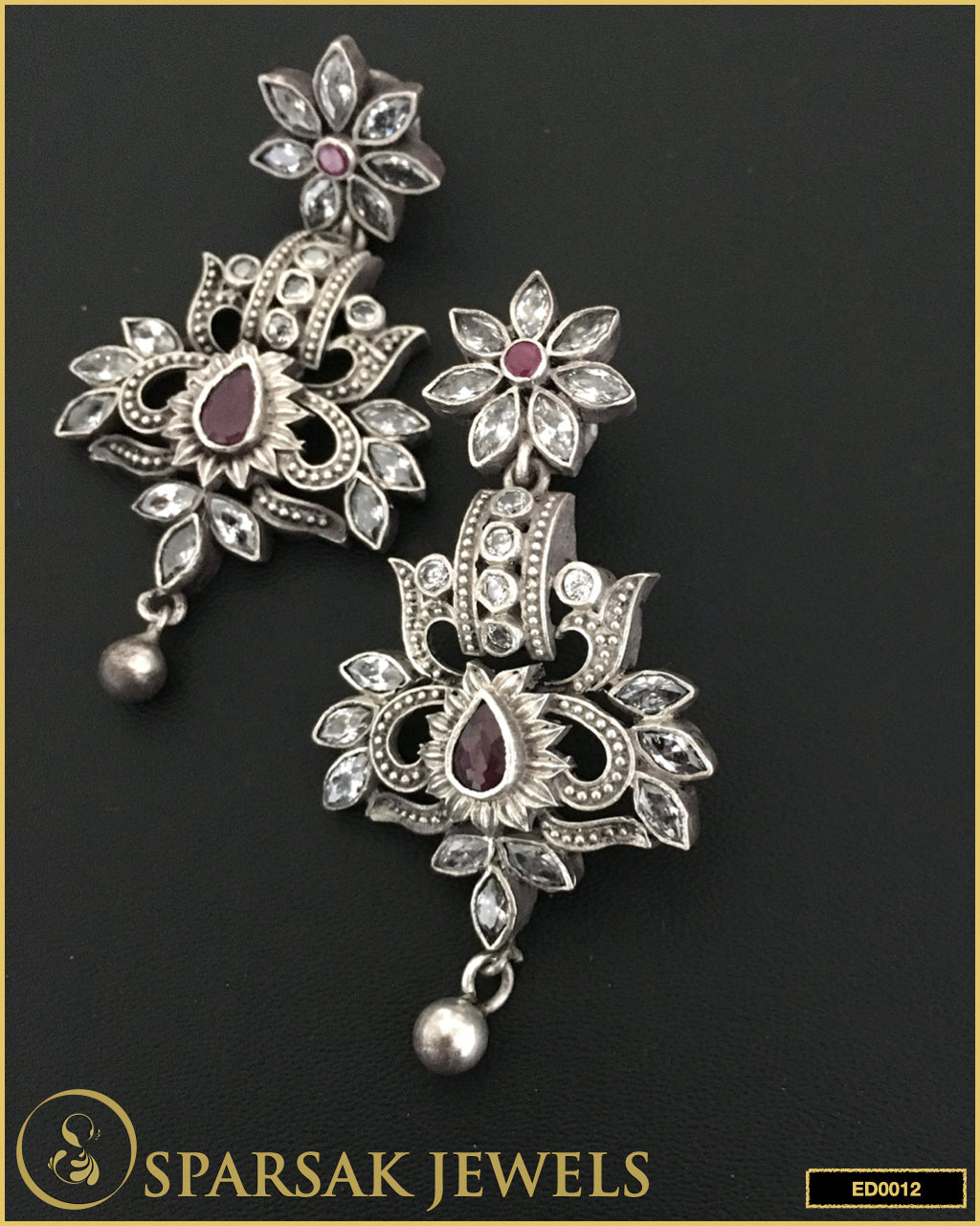 Temple Danglers in Sterling Silver - Sparsak Jewels