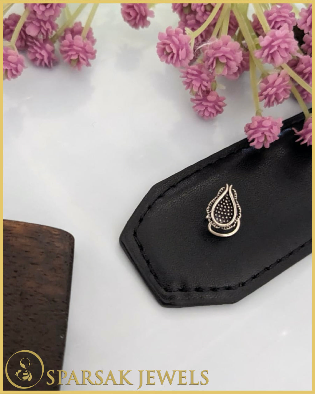 Indian Temple Jewelry Inspired Silver Nosepin by Sparsak Jewels