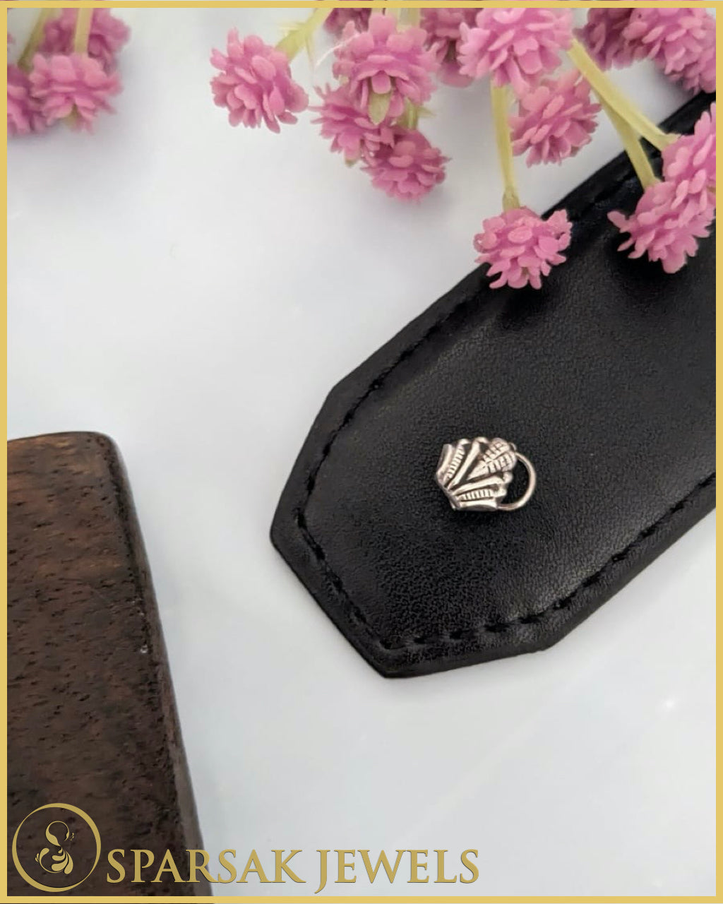Handcrafted Silver Nosepin with Ethnic Design by Sparsak Jewels