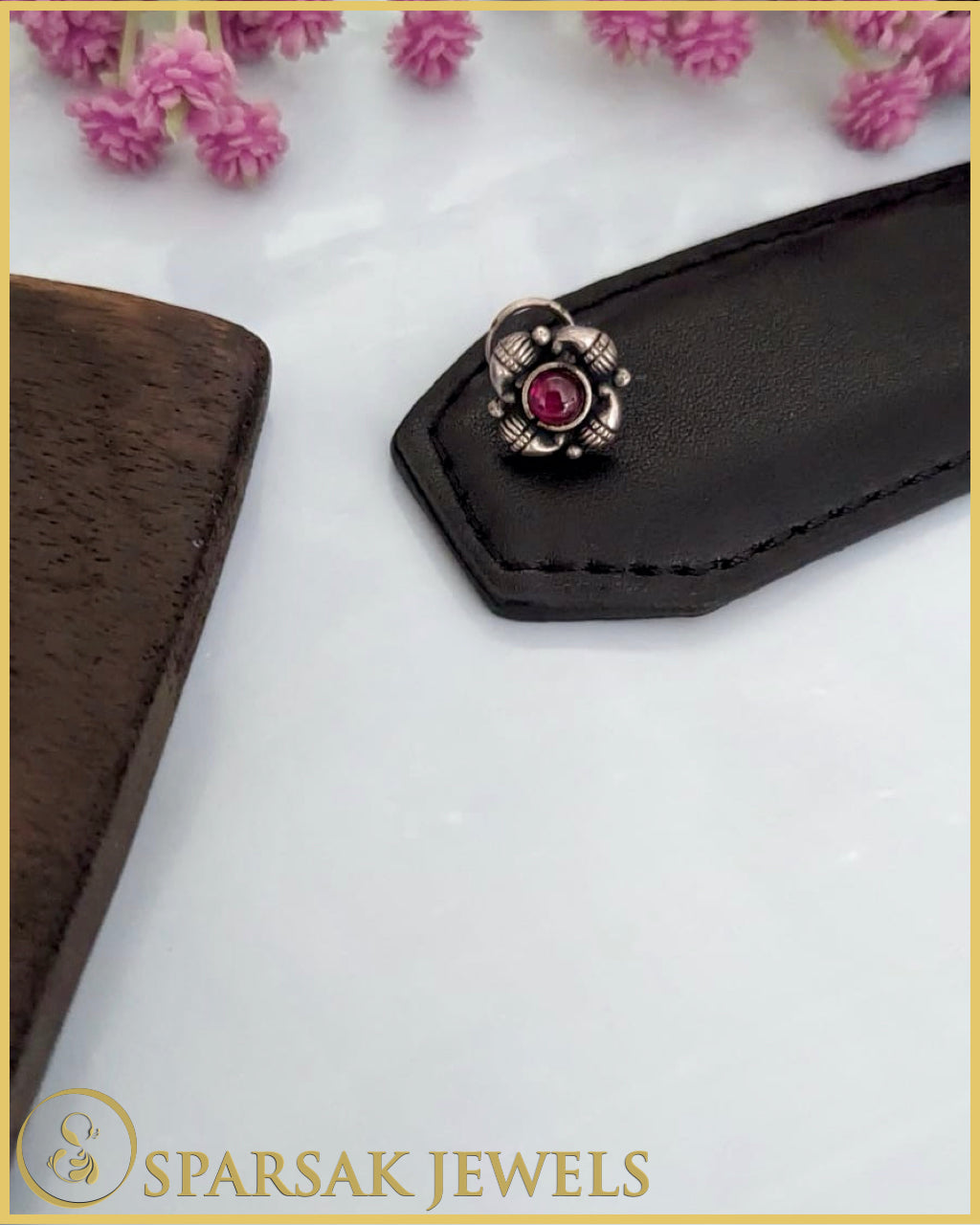 Silver Indian Nosepin by Sparsak Jewels