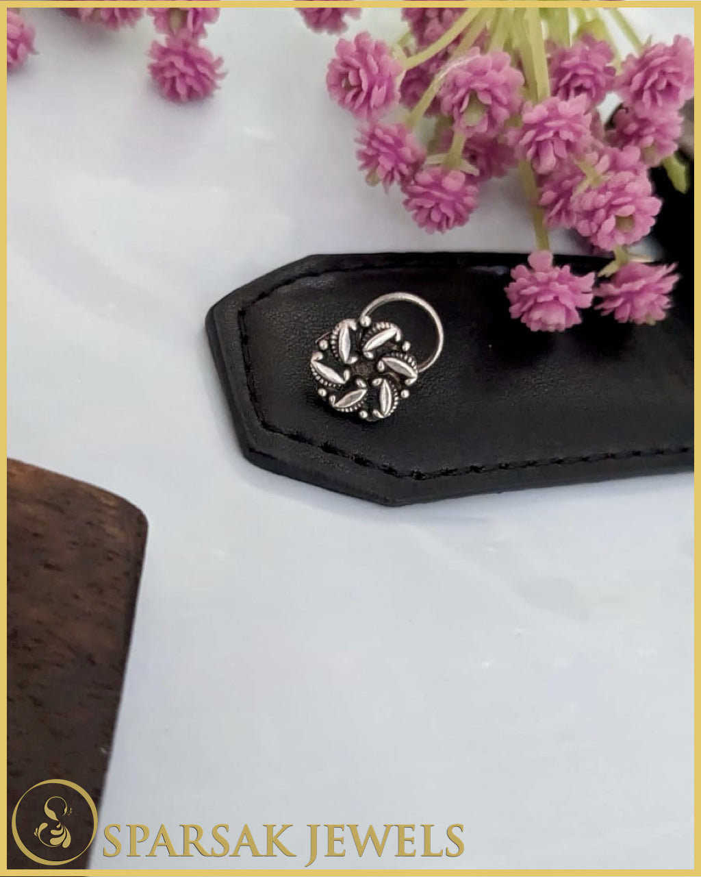 Traditional Indian Silver Nose Ring by Sparsak Jewels