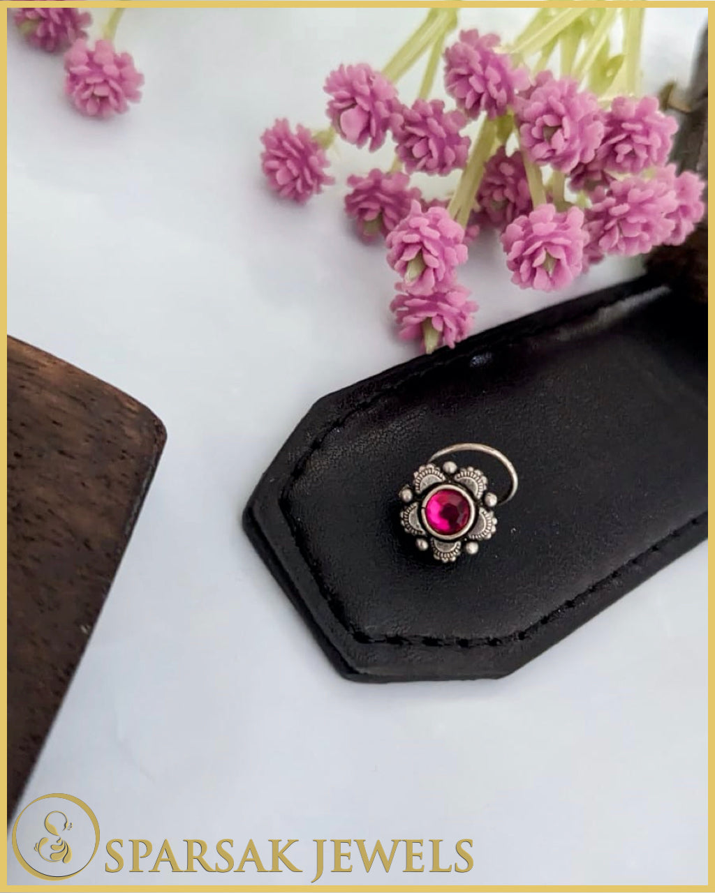 Silver Temple Nosepin: Tradition and Elegance by Sparsak Jewels