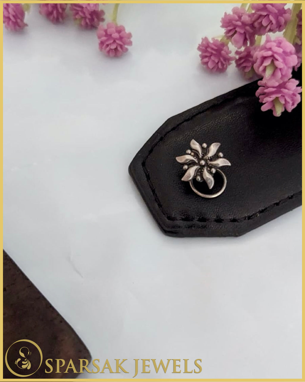 Traditional Indian Design Silver Nosepin by Sparsak Jewels