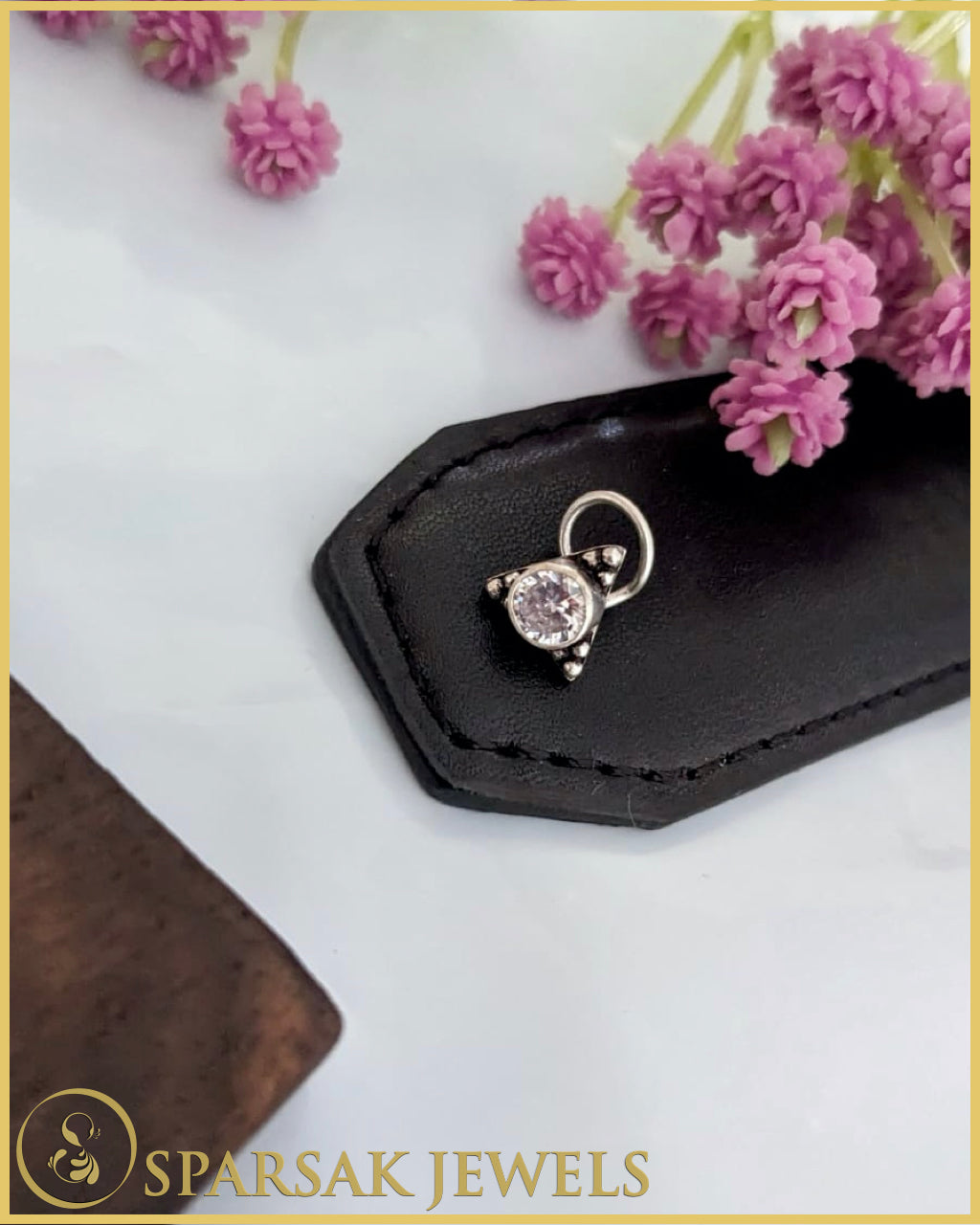 Minimalist Silver Nosepin by Sparsak Jewels