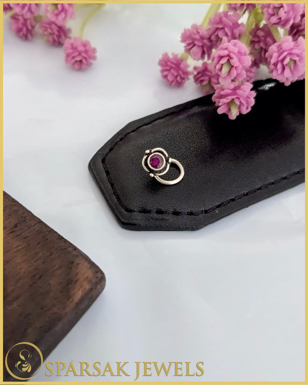 Traditional Indian Silver Nose Ring by Sparsak Jewels