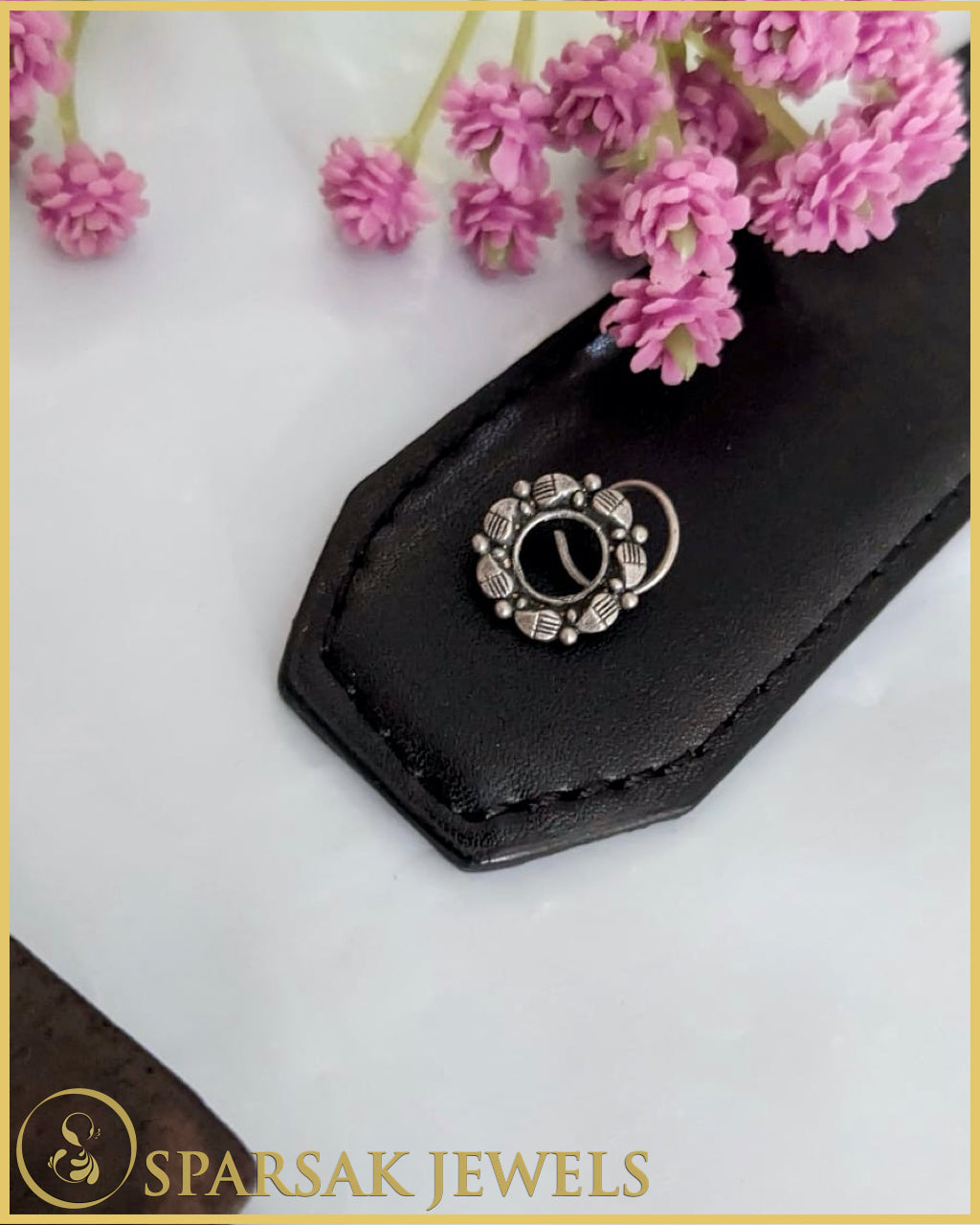 Silver Nosepin Inspired by Indian Royalty by Sparsak Jewels