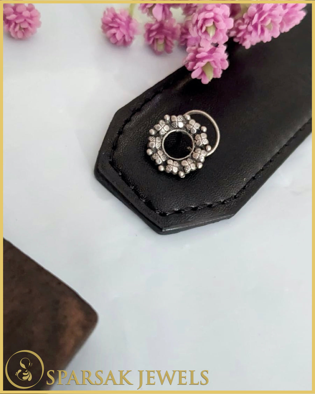 Silver Temple Nosepin Inspired by Tradition