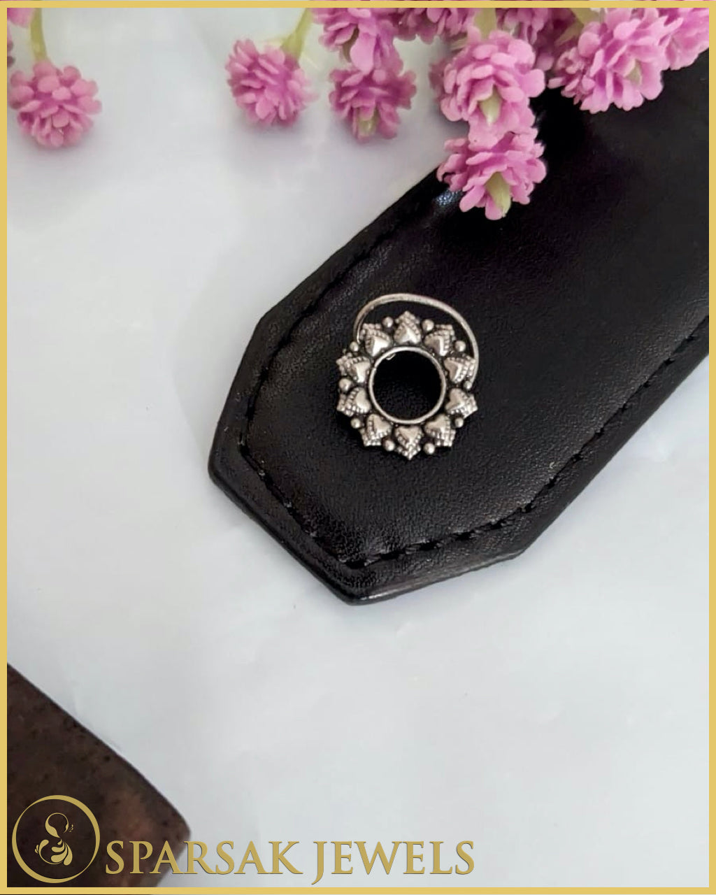 Silver Temple Nosepin for Spiritual Elegance