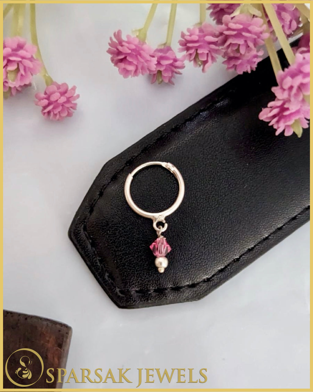 Silver Temple Nosepin for Spiritual Elegance