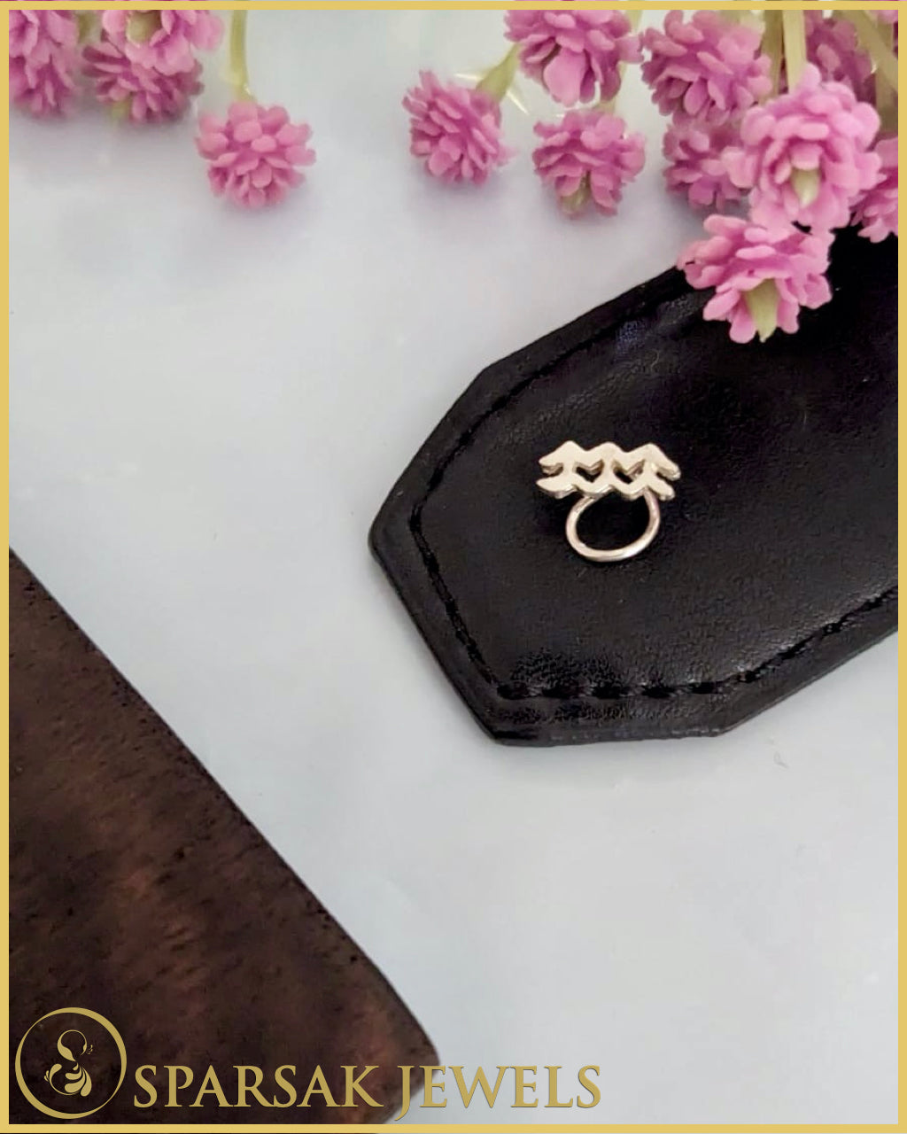 Silver Aquarius Nosepin - Handcrafted Zodiac Jewelry by Sparsak Jewels