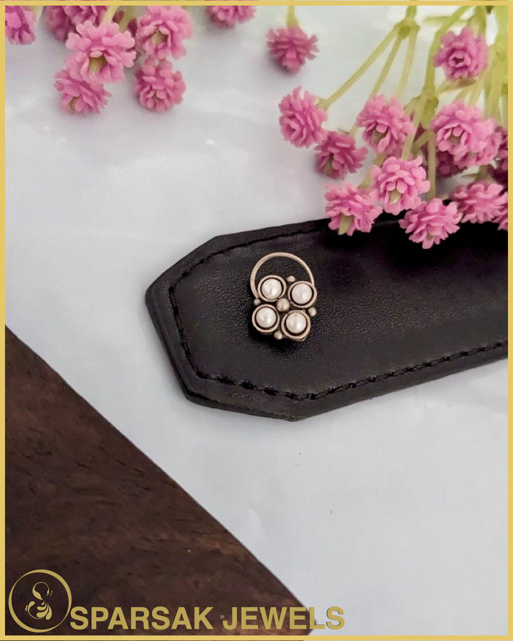 Silver Nosepin Inspired by Indian Royalty by Sparsak Jewels
