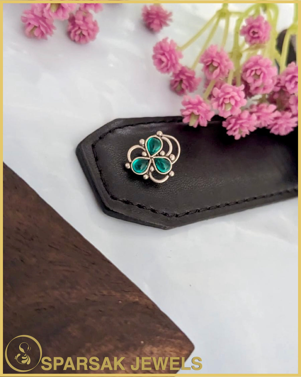 Silver Temple Nosepin Inspired by Tradition