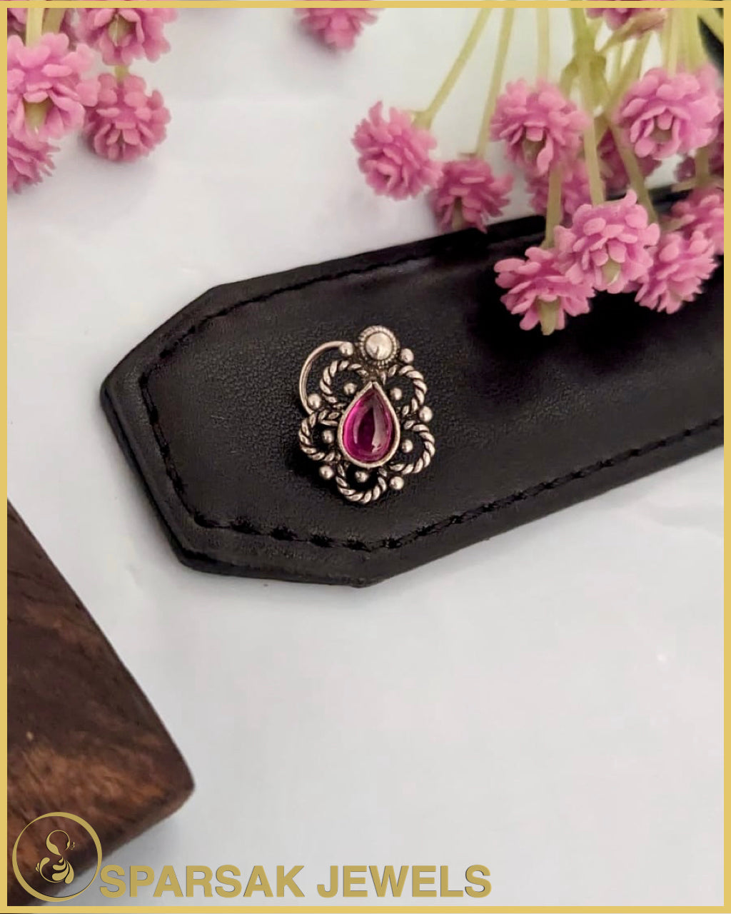 Silver Temple Nosepin for Spiritual Elegance
