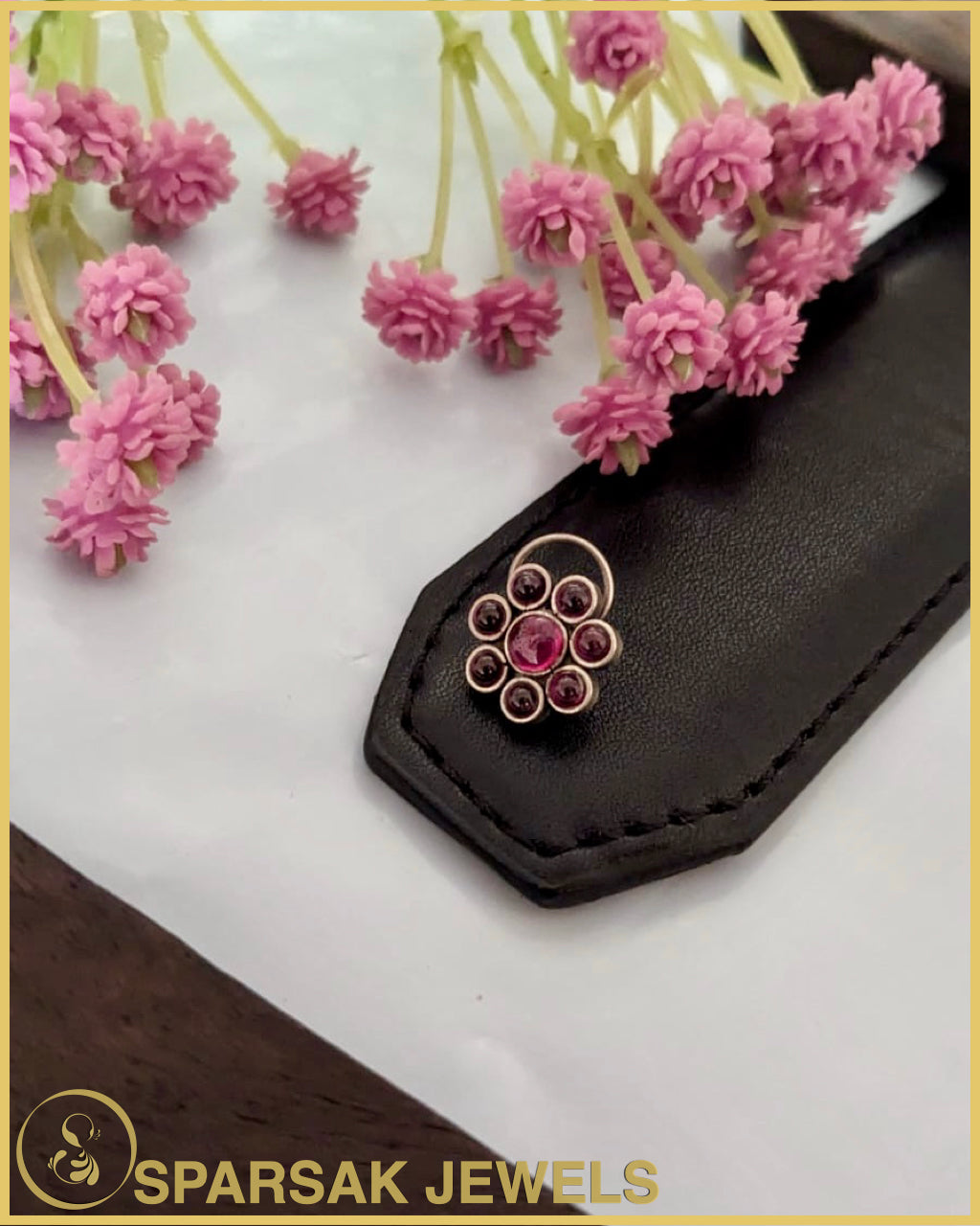 Silver Nosepin Inspired by Indian Royalty by Sparsak Jewels