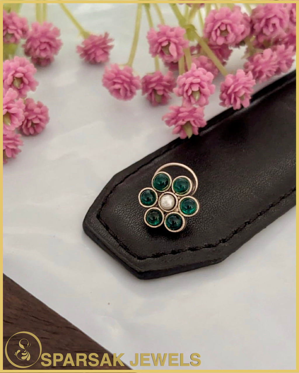 Silver Nose Rings Set with Tribal Designs by Sparsak Jewels