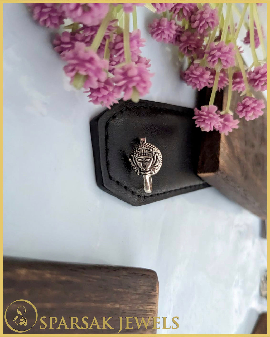 Indian Temple Jewelry Inspired Silver Nosepin by Sparsak Jewels