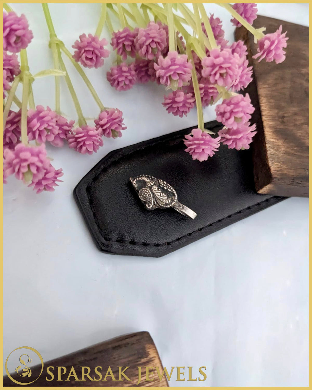 Silver Nose Stud with Ethnic Motifs by Sparsak Jewels