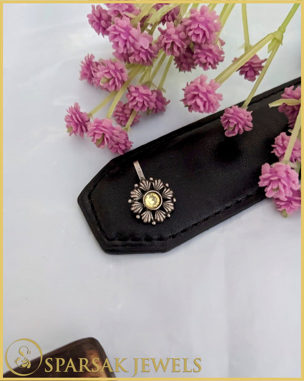 Silver Nose Pins Set with Filigree Work by Sparsak Jewels