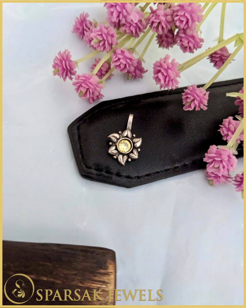 Silver Nose Rings Set with Tribal Designs by Sparsak Jewels