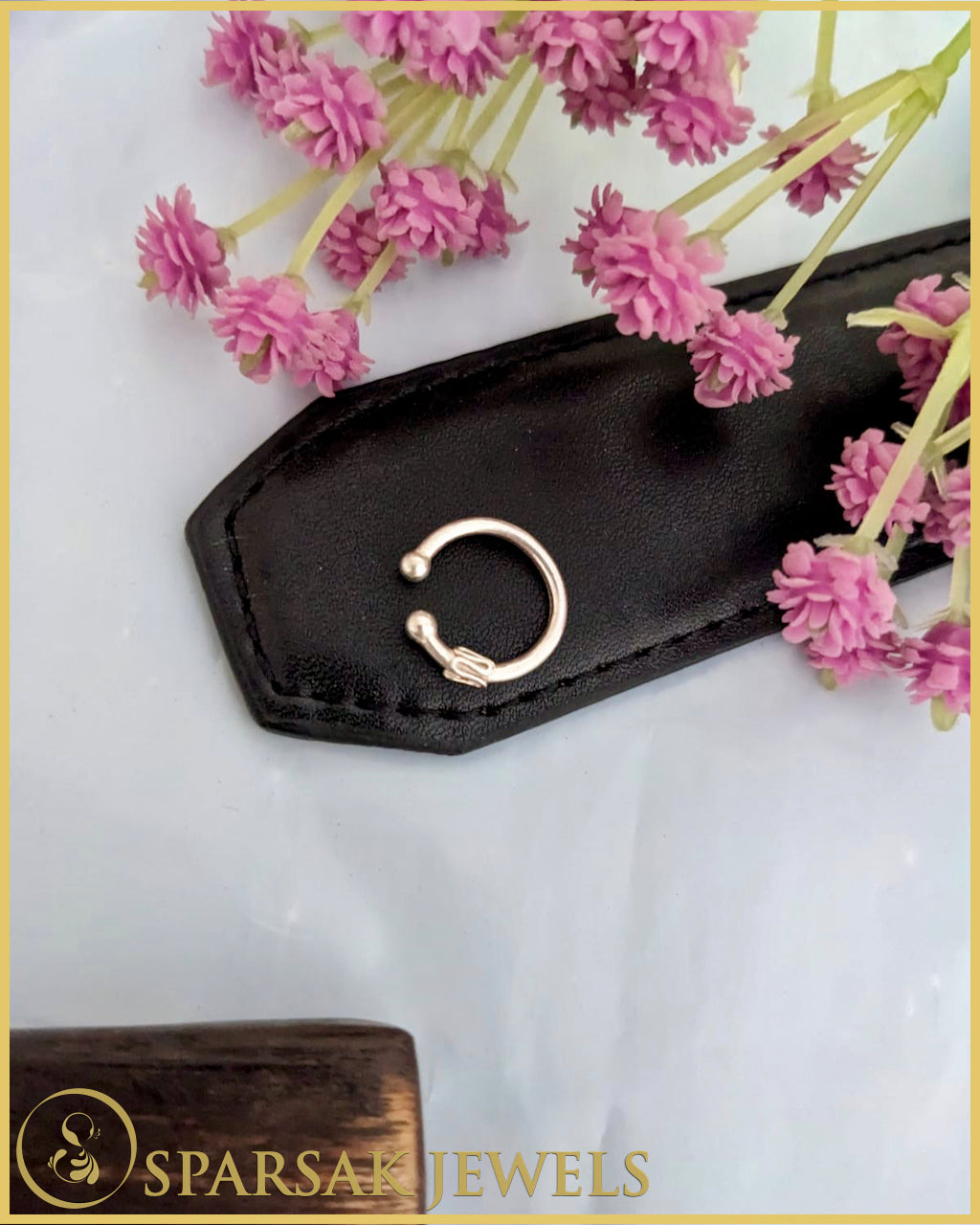 Silver Temple Designed Nosepin by Sparsak Jewels