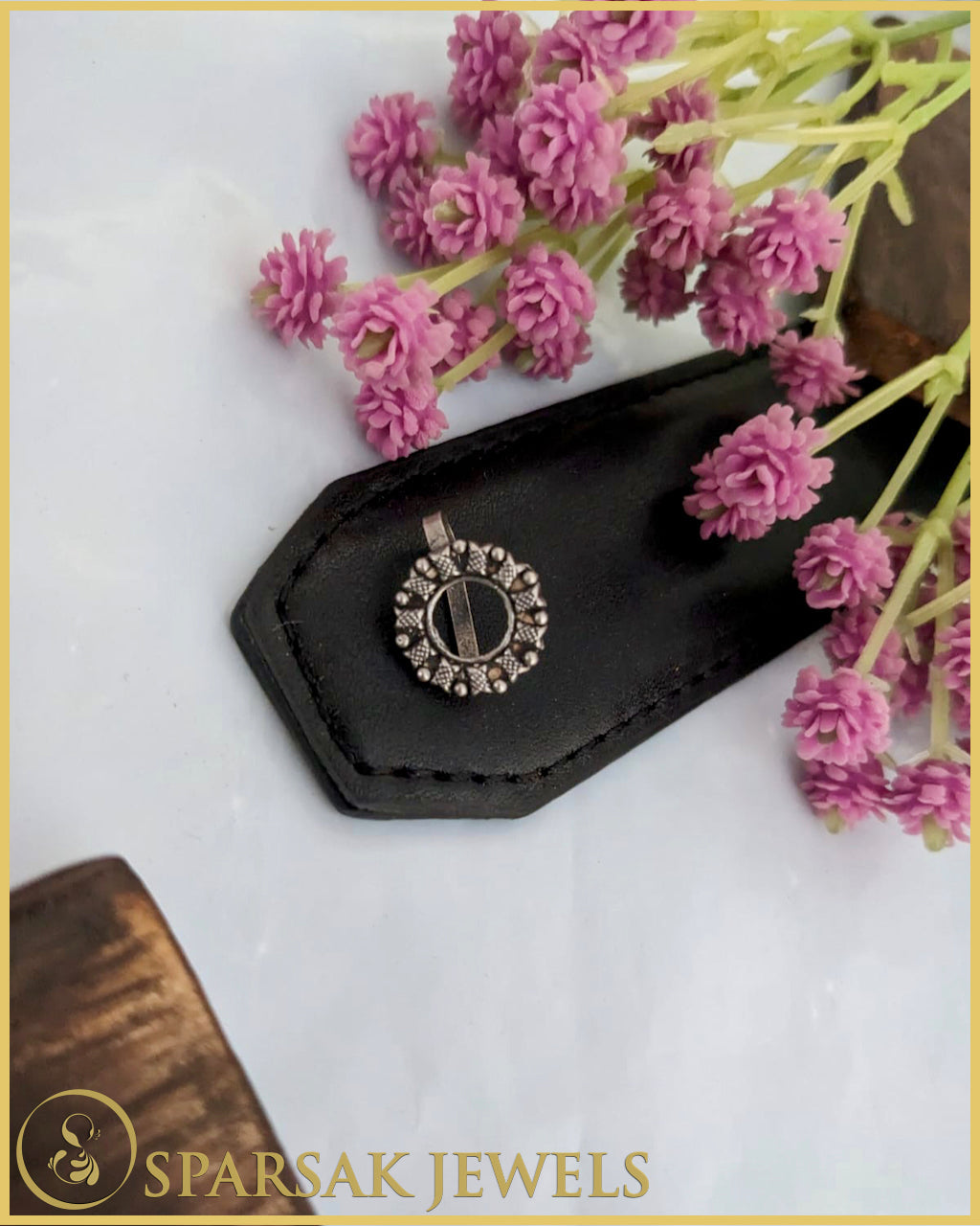 Traditional Indian Design Silver Nosepin by Sparsak Jewels