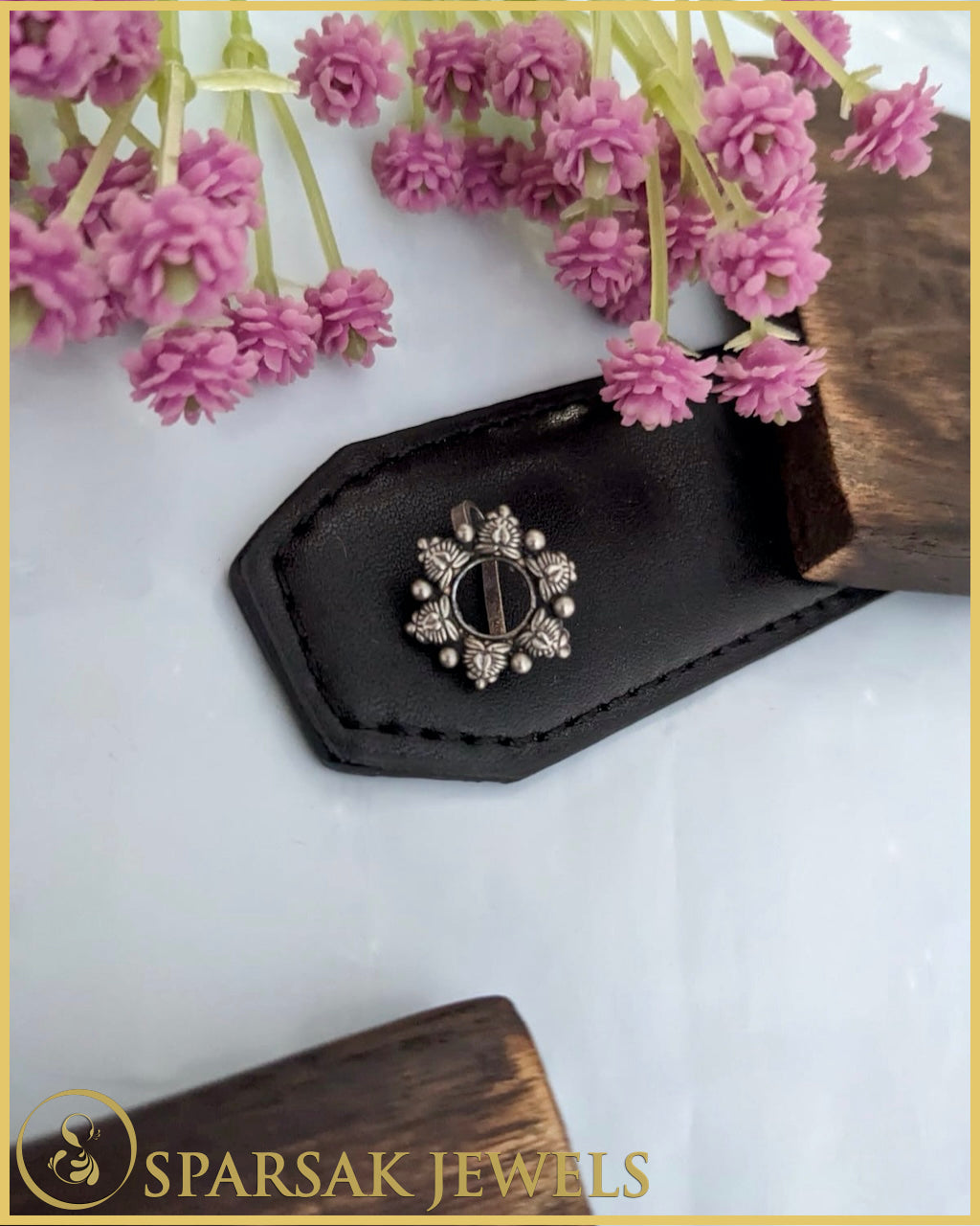 Traditional Indian Design Silver Nosepin by Sparsak Jewels