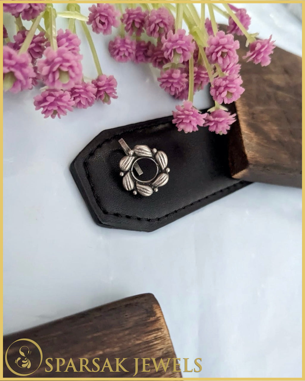 Artisanal Silver Nosepin Inspired by Indian Royalty by Sparsak Jewels