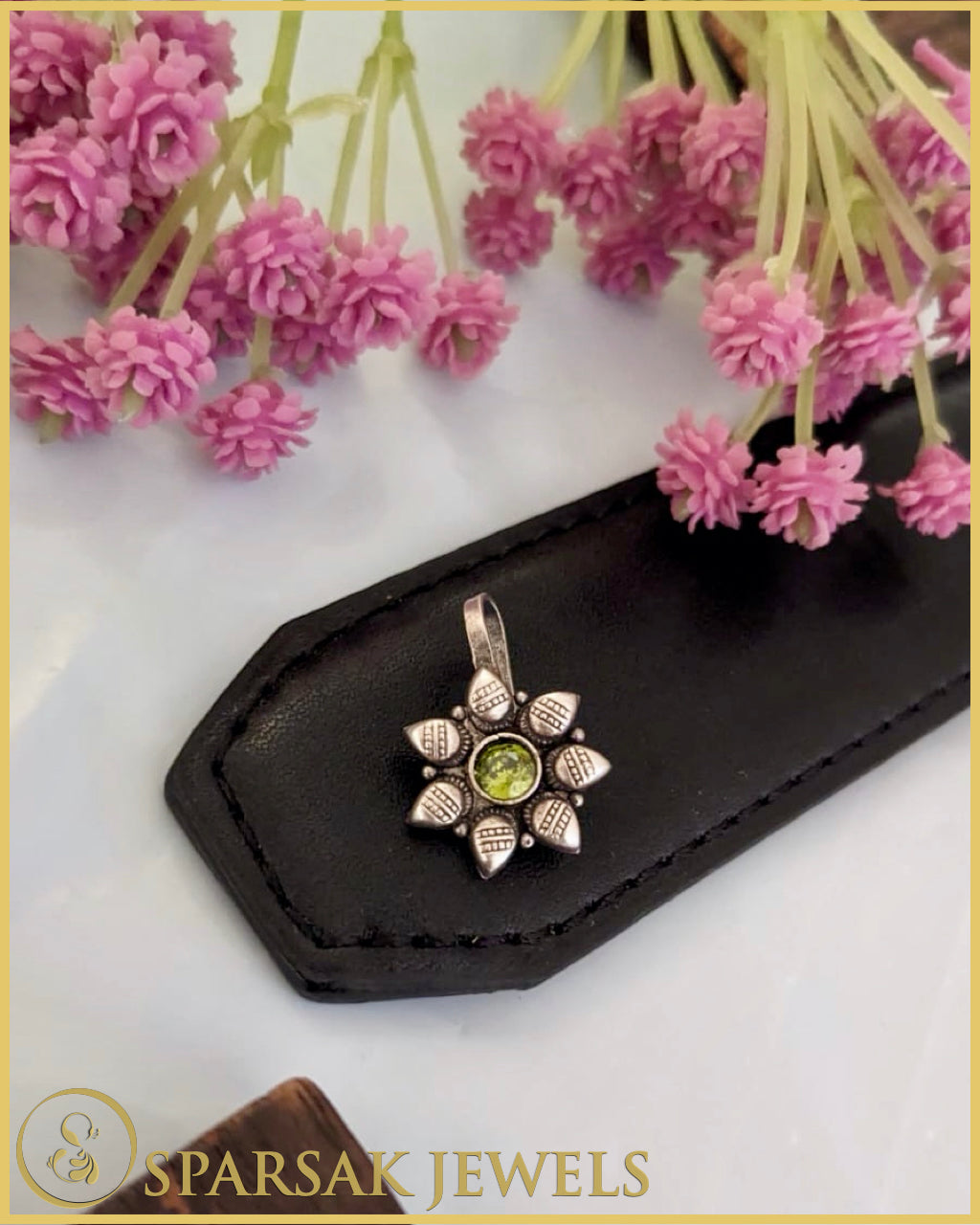 Silver Temple Nosepin Inspired by Indian Culture by Sparsak Jewels