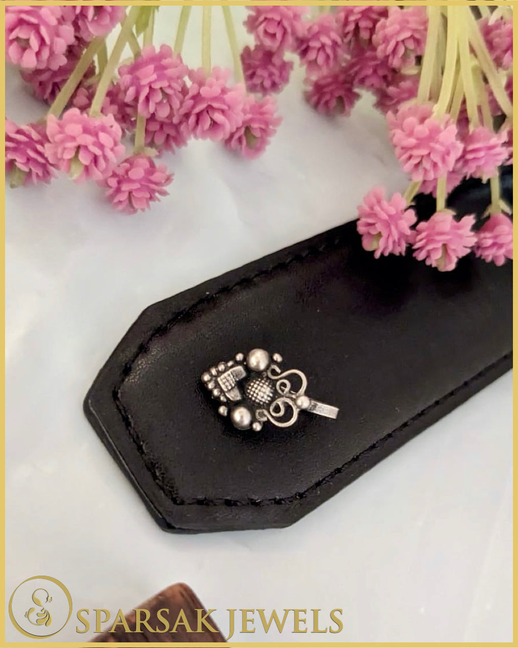 Divine Silver Temple Nosepin Handcrafted by Sparsak Jewels