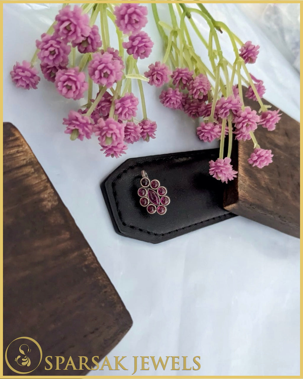 Silver Nosepin Inspired by Indian Royalty by Sparsak Jewels