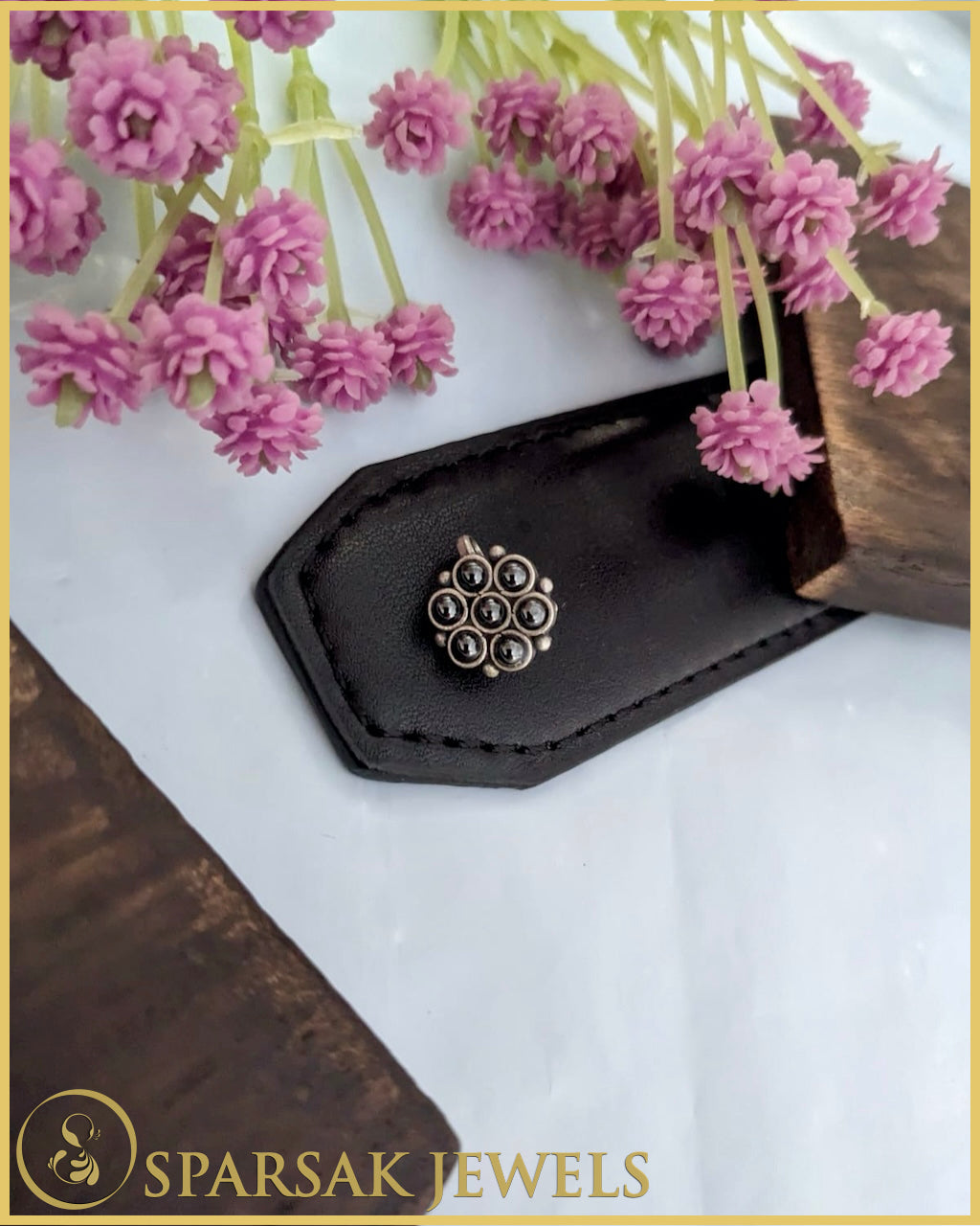 Silver Nose Rings Set with Tribal Designs by Sparsak Jewels