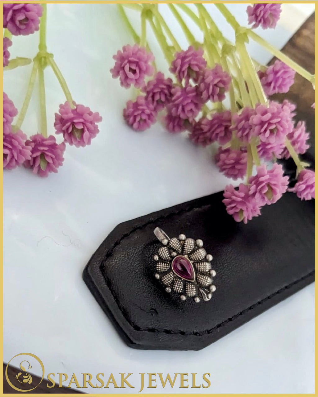 Traditional Indian Silver Nose Ring by Sparsak Jewels