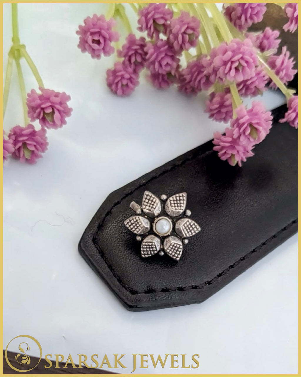 Silver Nosepin Inspired by Indian Royalty by Sparsak Jewels