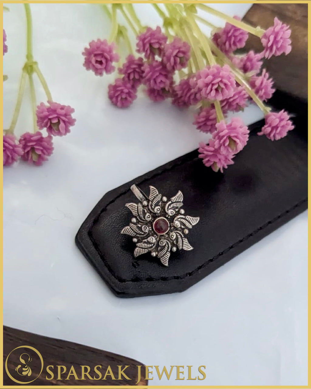 Silver Temple Nosepin for Spiritual Elegance