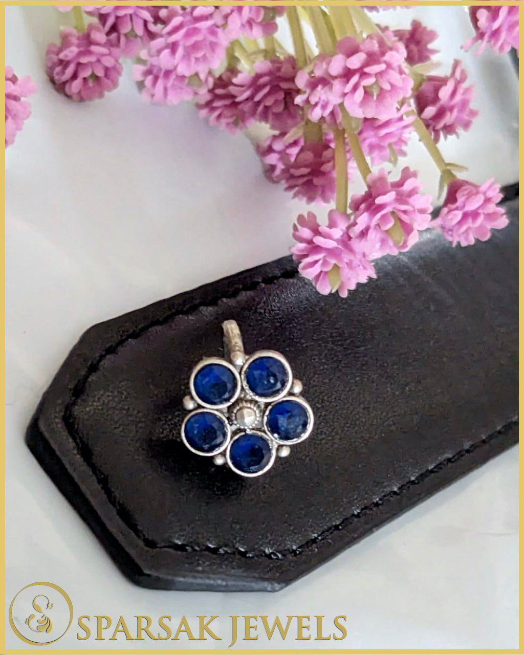 Silver Temple Nosepin for Spiritual Elegance