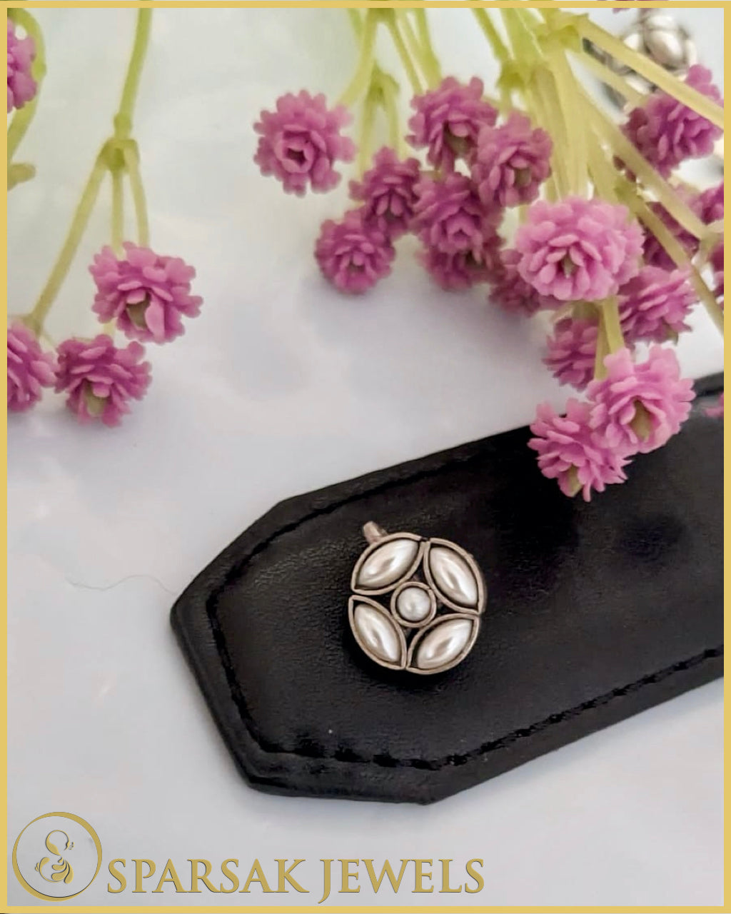 Sacred Silver Temple Nosepin Symbol of Cultural Heritage by Sparsak Jewels