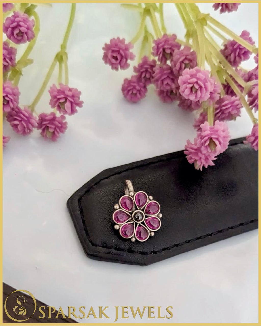 Silver Temple Nosepin Inspired by Divine Architecture by Sparsak Jewels