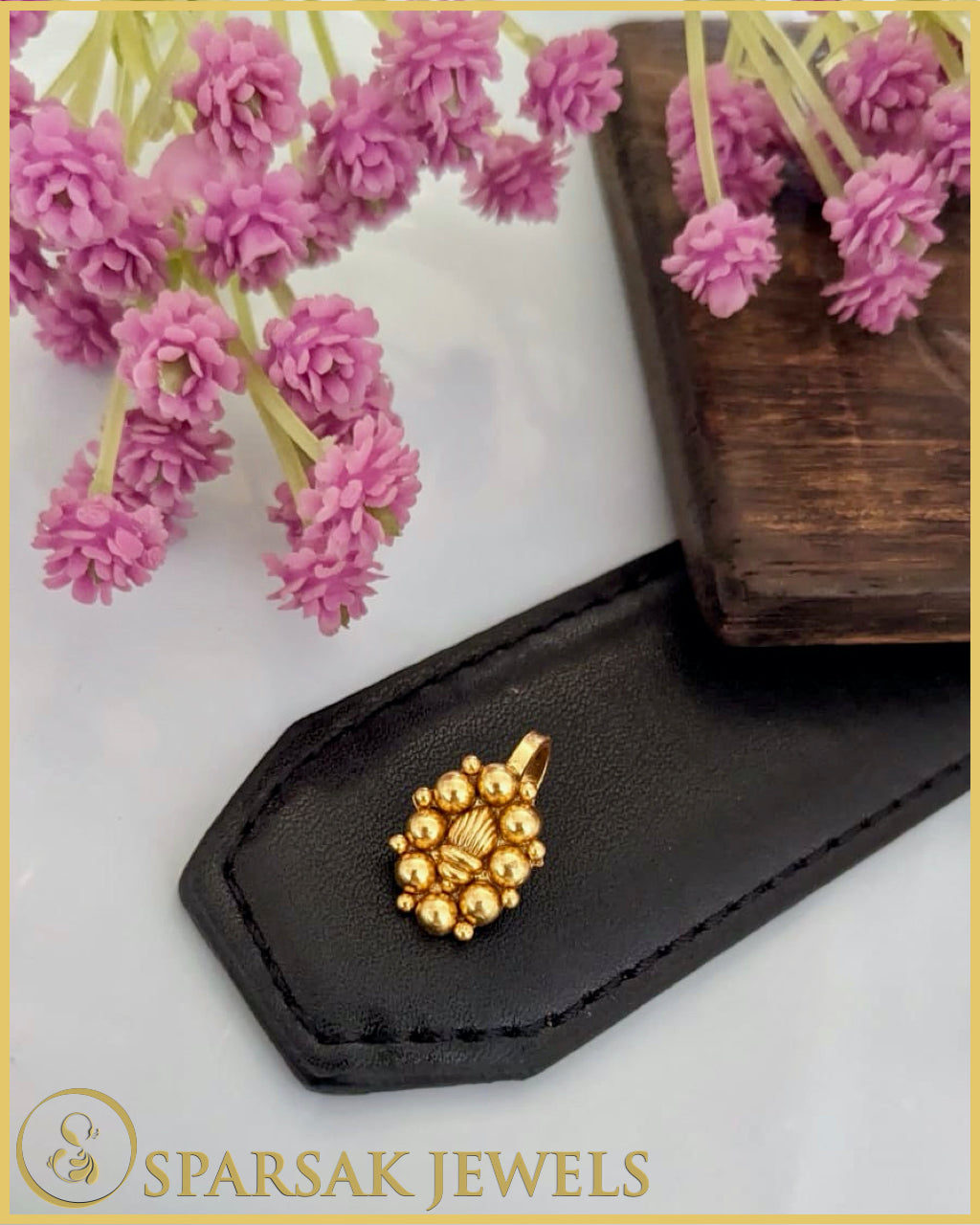 Indian Temple Jewelry Inspired Silver Nosepin by Sparsak Jewels