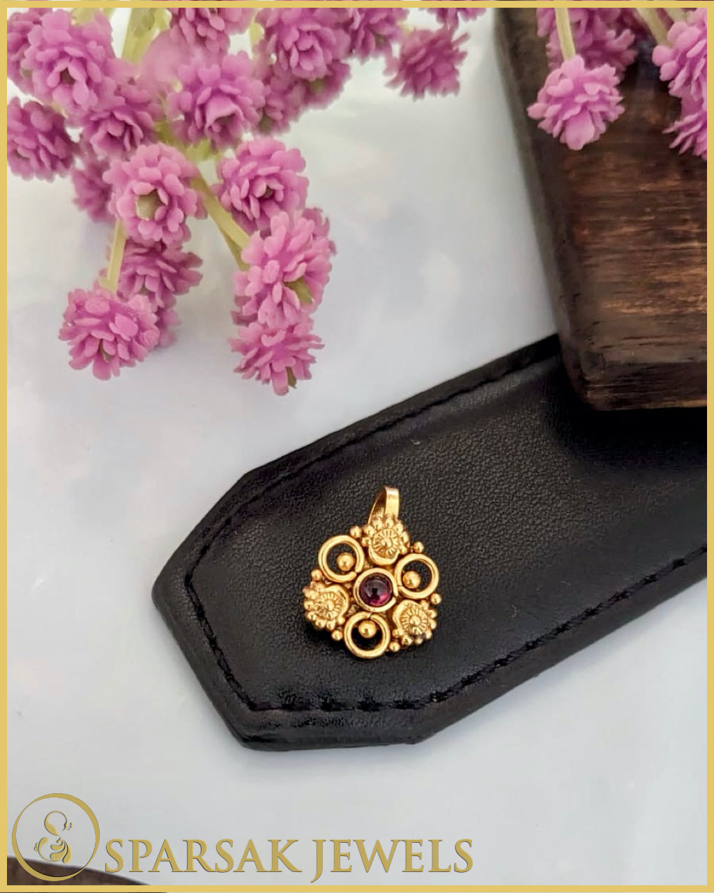 Artisanal Silver Nosepin Inspired by Indian Royalty by Sparsak Jewels