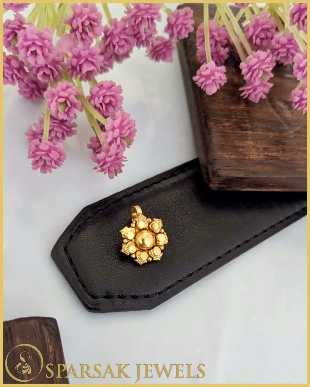 Silver Nose Stud with Ethnic Motifs by Sparsak Jewels