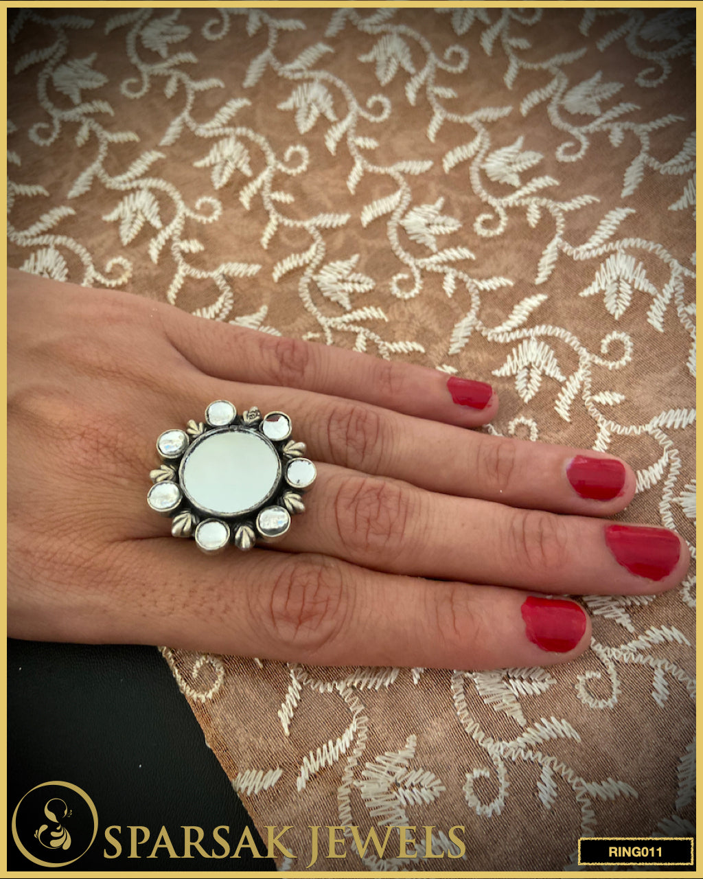 Sparsak Jewels Silver Temple Ring - Exquisite statement jewelry inspired by ancient temple architecture