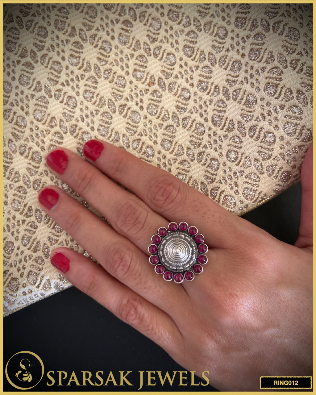 Sparsak Jewels Silver Temple Ring - Exquisite statement jewelry inspired by ancient temple architecture