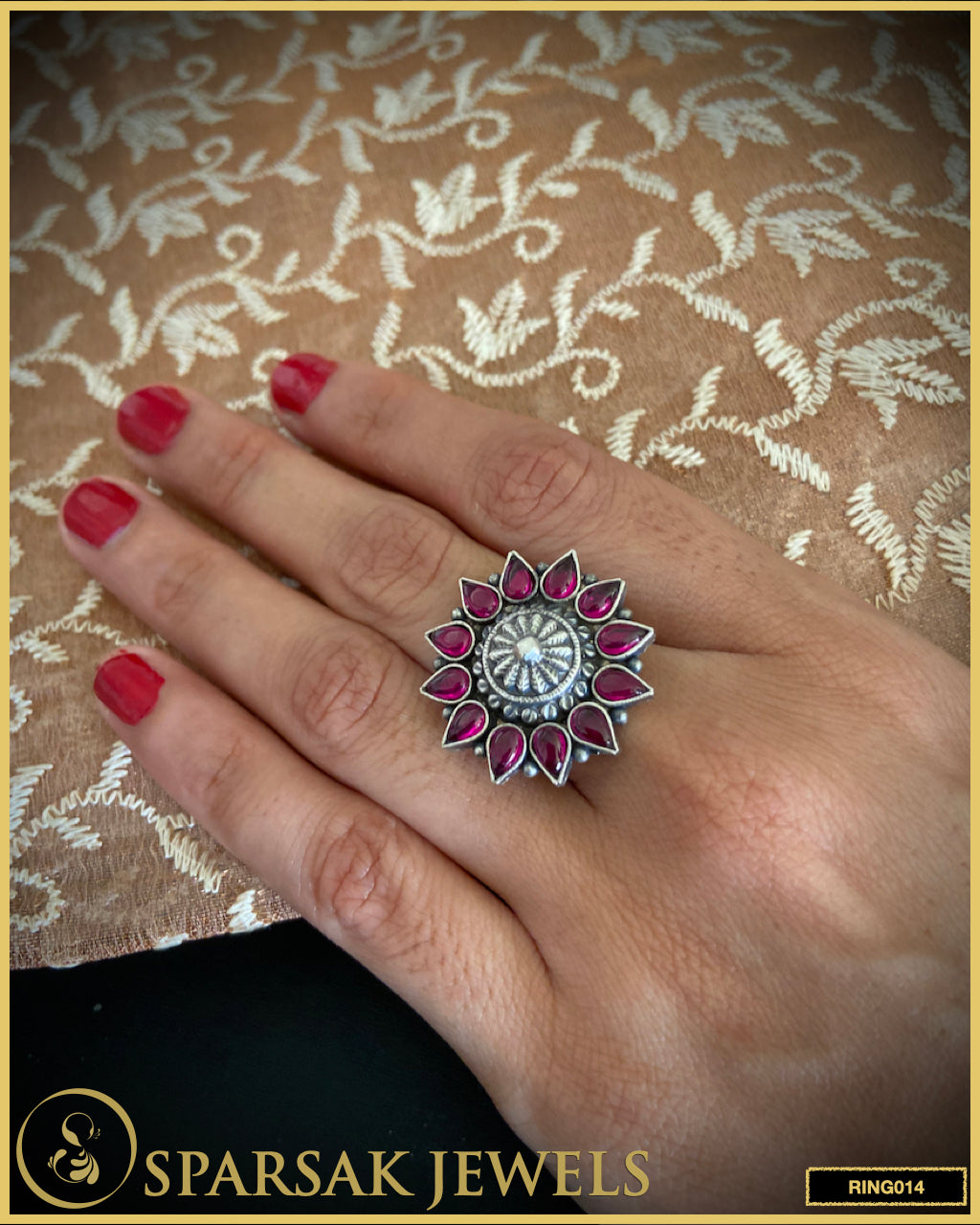 Sparsak Jewels Silver Temple Ring - Exquisite statement jewelry inspired by ancient temple architecture