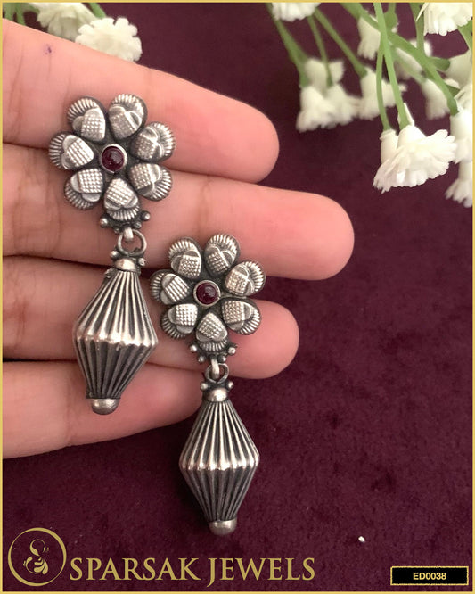 Cute Silver Temple Jewellery Earrings - Sparsak Jewels