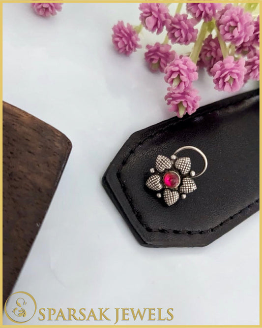 Silver Temple Nosepin for Sacred Beauty