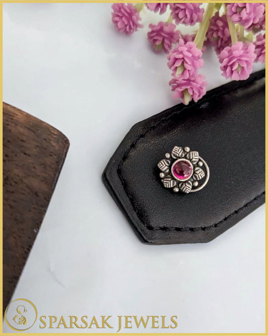 Silver Temple Nosepin for Sacred Beauty