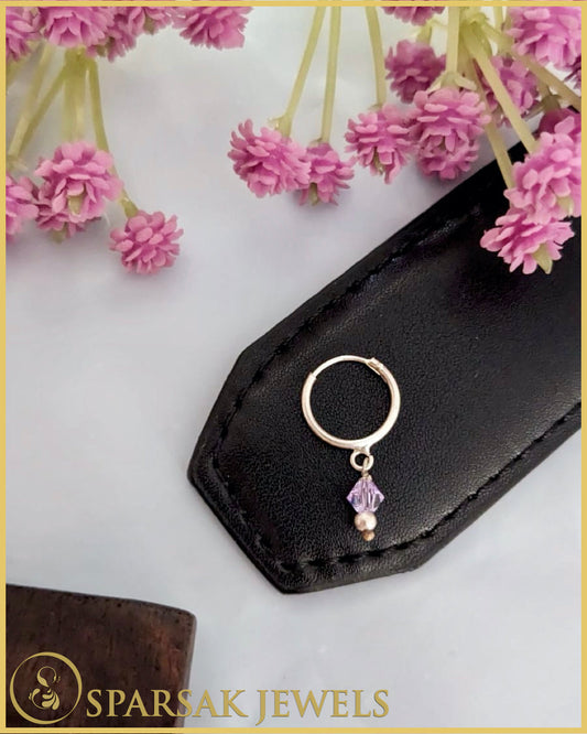 Silver Temple Nosepin: Tradition and Elegance by Sparsak Jewels