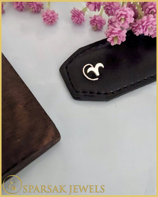 Silver Aries Nosepin - Handcrafted Zodiac Jewelry by Sparsak Jewels