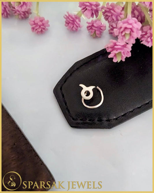 Silver Taurus Nosepin - Handcrafted Zodiac Jewelry by Sparsak Jewels